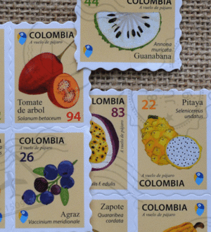 ESTAMPITAS FRUTAS DE COLOMBIA