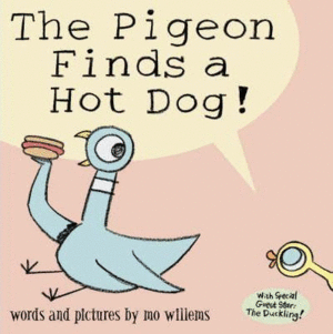 THE PIGEON FINDS A HOT DOG!