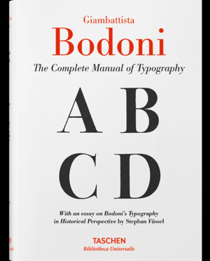 BODONI THE COMPLETE MANUAL OF TYPOGRAPHY