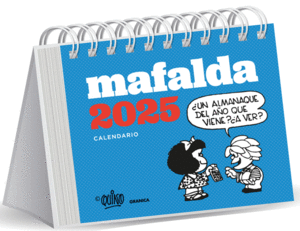 MAFALDA CALENDARIO 2025 ESCRITORIO AZUL