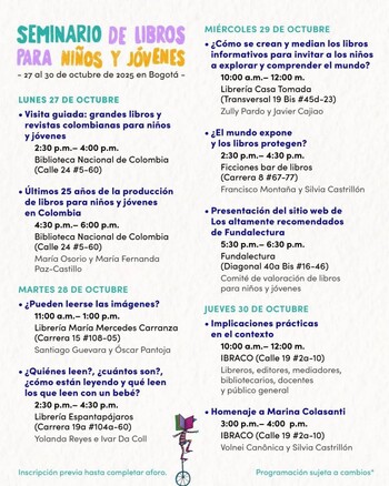 Seminario de Libros para niños y jóvenes